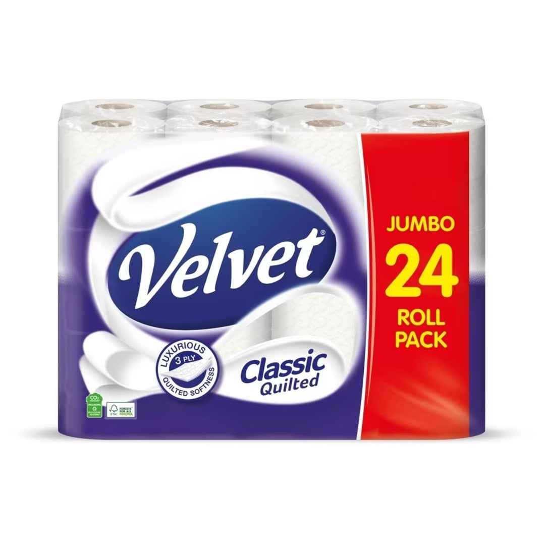 Velvet Classic Quilted Toilet Tissue 24 Roll Pack | SA-1505